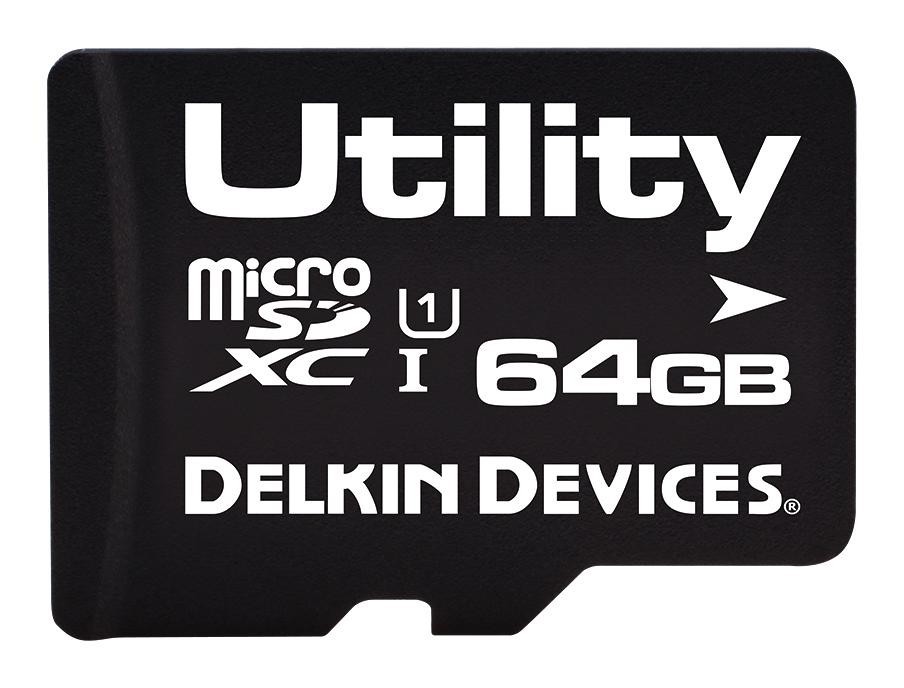 Delkin Devices S464Fstml-U3000-3 64Gb 3D Microsd Card -25C - +85C Smart