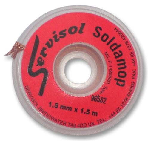 Servisol 200004305 Braid, Desoldering, 1.5M, 1.5mm