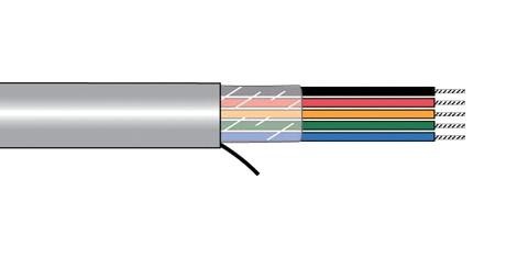 Alpha Wire 5216C Sl005 Unshld Flex Cable, 37Cond, 22Awg, 30M