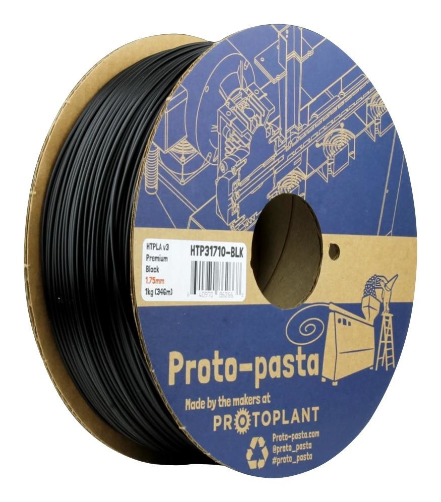Protopasta Htp32810-Blk 3D Filament, 2.85mm, Htpla, Black, 1Kg