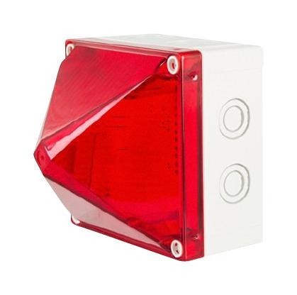 Moflash Signalling Led700-05-02 (Red) Beacon, Continuous/flashing, 380Vdc, Red