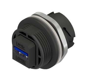 Amphenol Conec 17-240001 Usb Adaptr, 3.0 Typ A Rcpt-Rcpt, Ip67/68