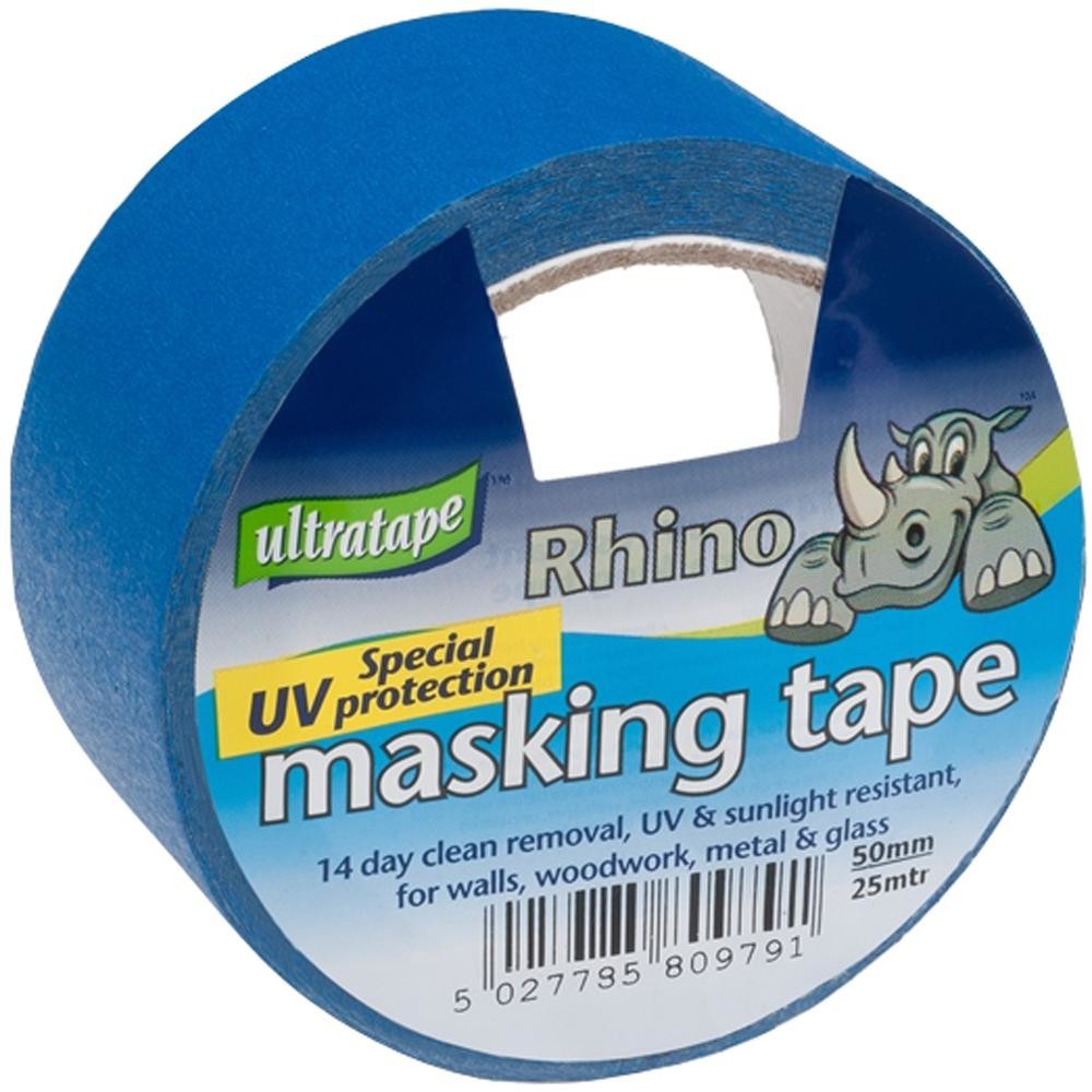 Ultratape 00705025Ul Blue Uv Resistant Tape 50mm X 25M Roll