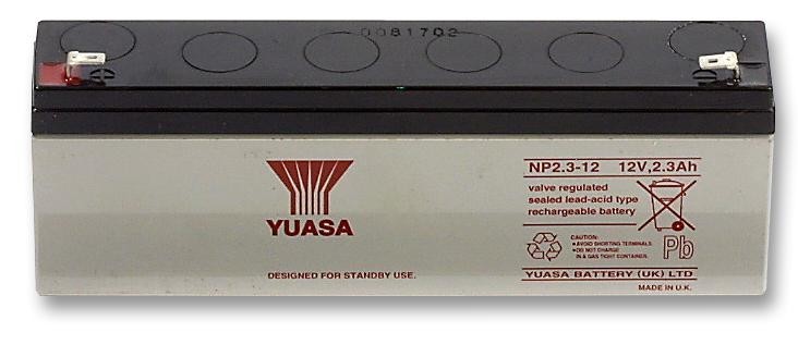 Yuasa Np2.3-12 Battery,lead Acid,2.3Ah,12V
