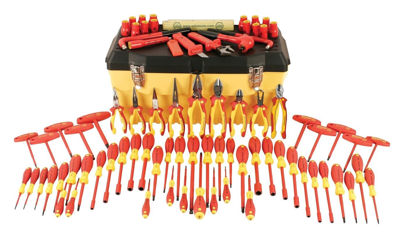 Wiha 32877 80 Pieces Electricians 1000V Rated Insulated Tool Set
