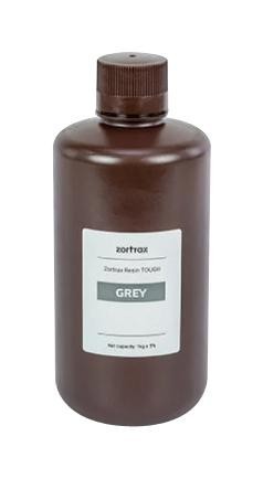 Zortrax Resin Tough Grey 3D Printer Resin, Grey, 1.204G/cm3