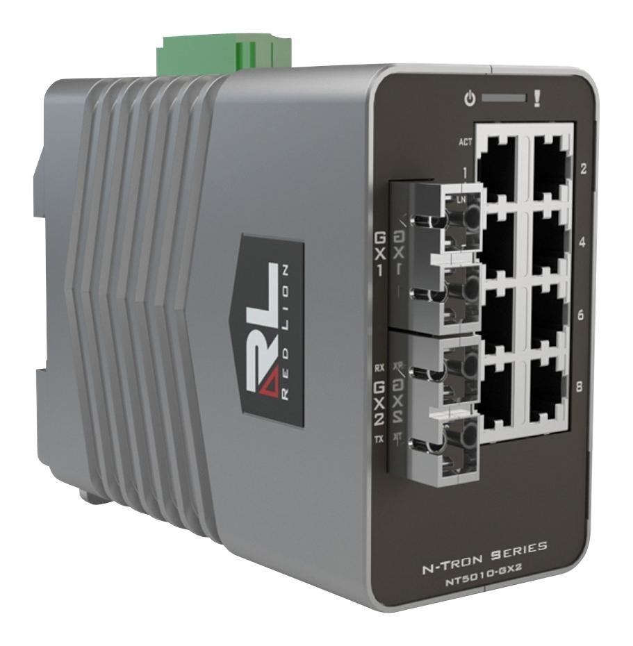 Red Lion Controls Nt-5010-Gx2-Sc40 Ethernet Switch, Vdc, 10 Port, 40Km
