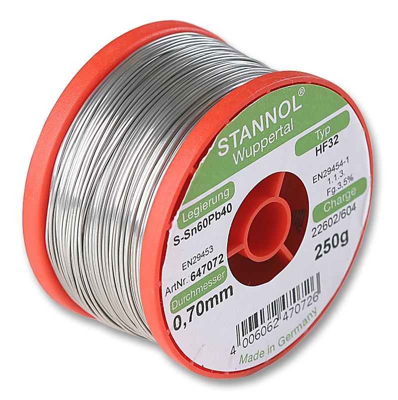 Stannol Hf32 3500 1,0mm 250G Solder Wire, 60/40, 183Â°C, 250G