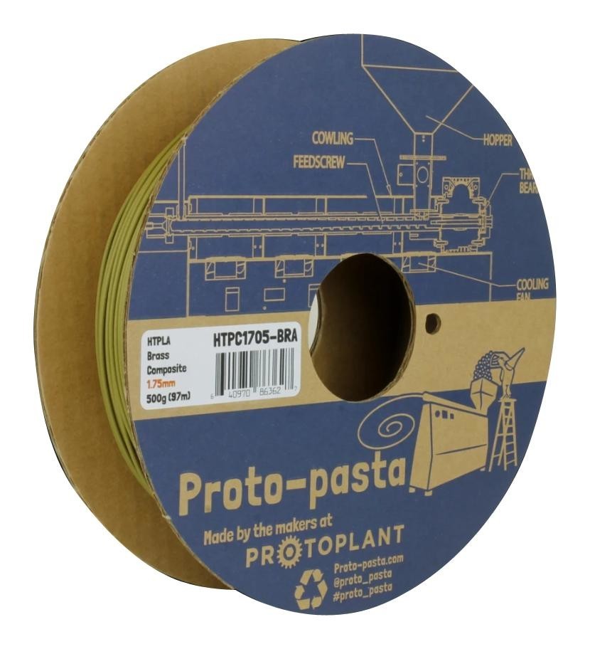Protopasta Htpc2805-Bra 3D Filament, 2.85mm, Htpla, Brass, 500G