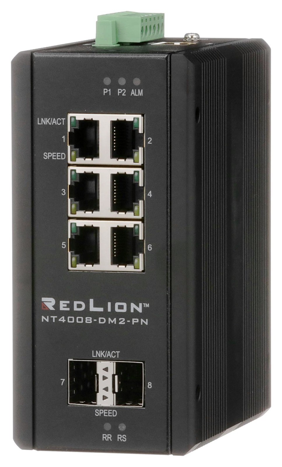 Red Lion Controls Nt-4008-Dm2-Pn-M Enet Sw, Managed Gbit, Rj45X6/rj45/sfpx2