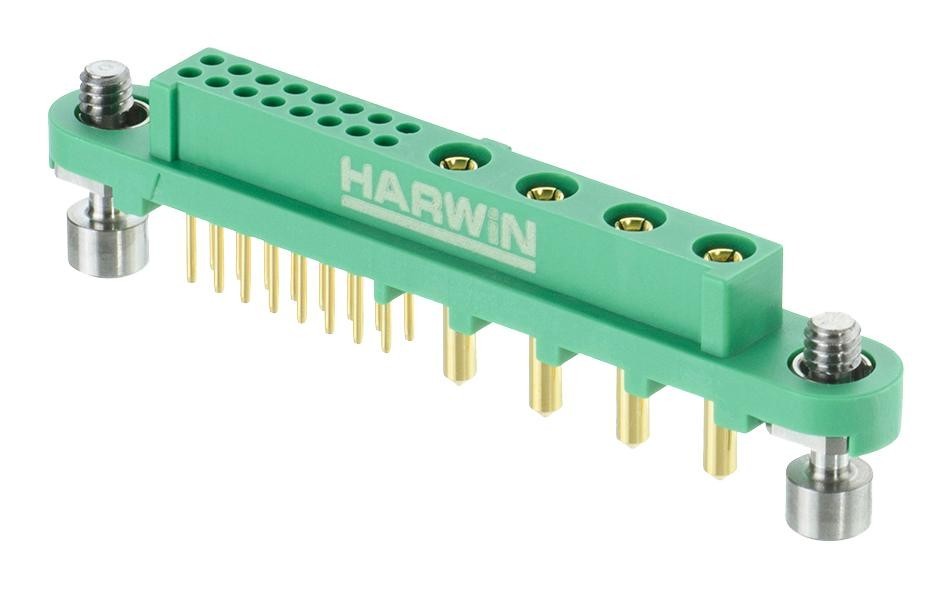 Harwin G125-Fv116F1-04Ab000P Connector, Mixed Layout, Rcpt, 4+16 Pos, Tht