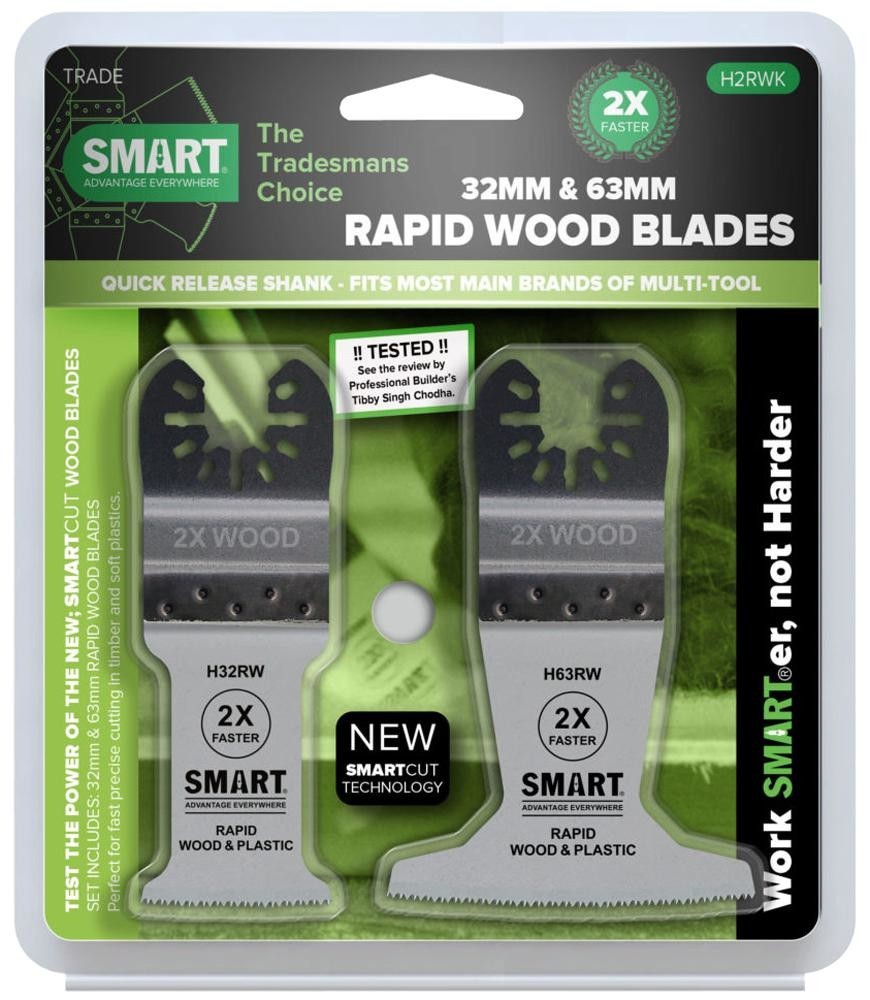 Smart H2Rwk Trade Wood Multitool Blade Kit - 2Pc