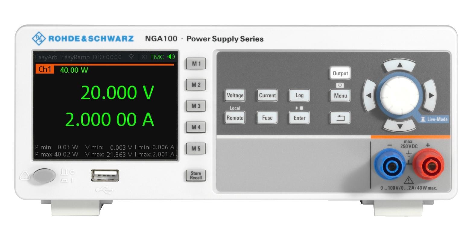 Rohde & Schwarz R&sÃ¢Â® Nga141 Power Supply, 1-Ch, 100V, 2A