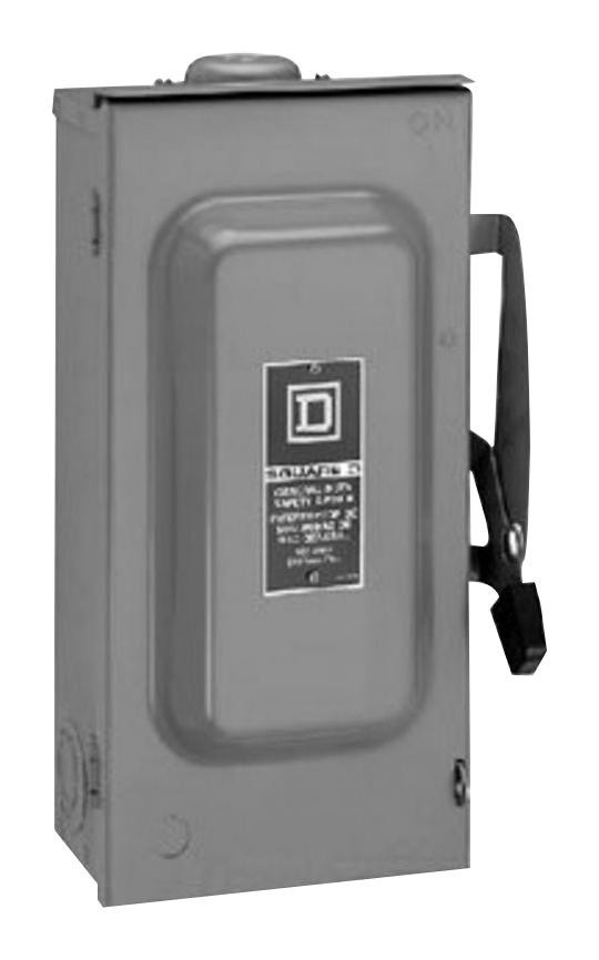 Square D By Schneider Electric D326N Safety Switch, Fusible, 3Pst, 600A, 240V