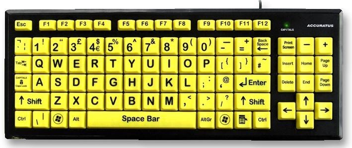 Accuratus Kyb-Mon2Vis-Ucuh Keyboard, Wired, Standard, Usb