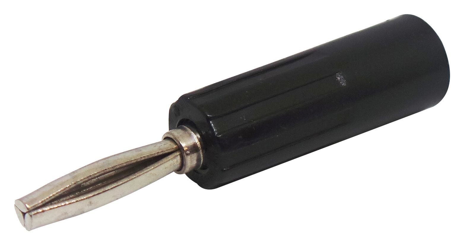 Deltron Components 557-0100 Plug, 4mm, Triple Contact, Black