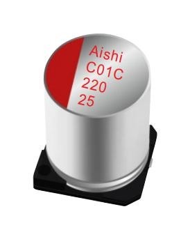 Aishi Hsc1Vm221Gare00Raxxx Capacitor, 220Uf, 35V, Alu Elec, Hybrid, Smd