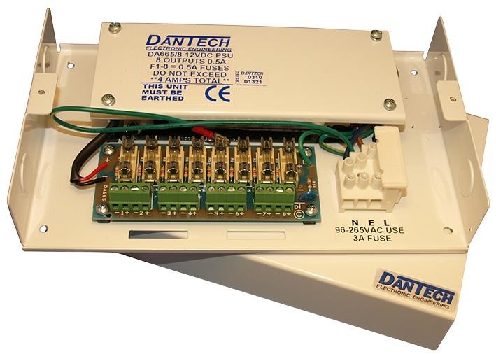 Dantech Da665/8 Power Supply, 12V Dc, 8X 500Ma