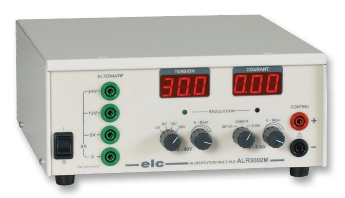 Elc Alr3002M Power Supply, 2Ch, 30V, 2.5A, Adjustable