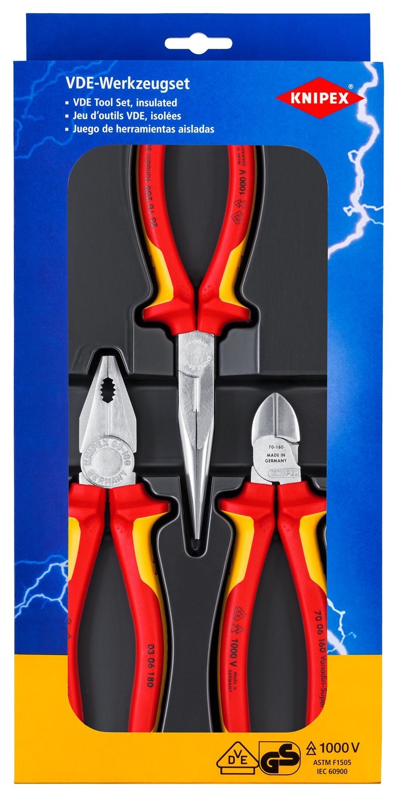 Knipex 00 20 12 Tool Kit, Plier Set