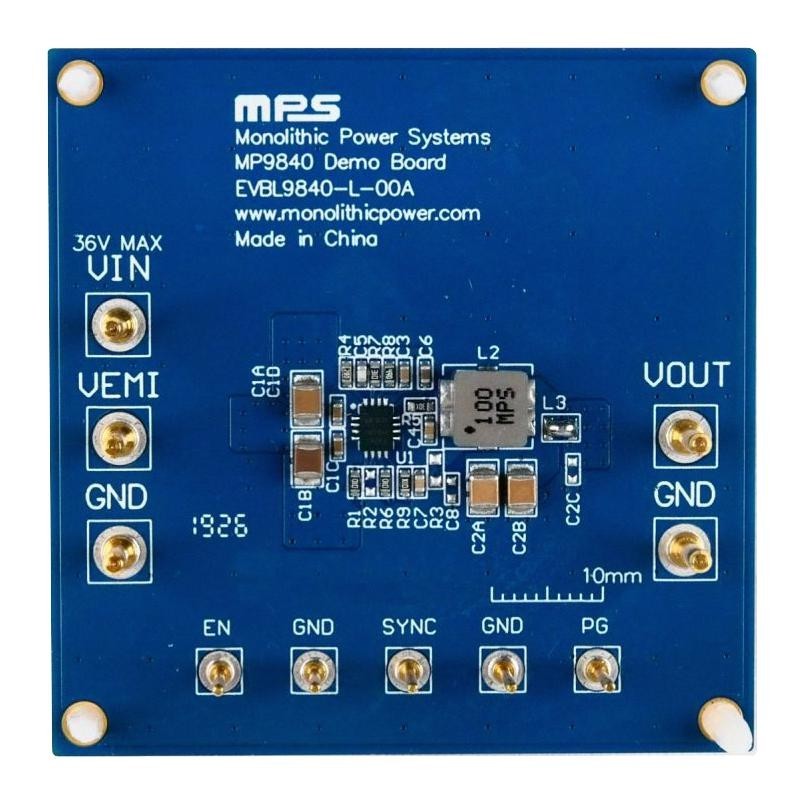 Monolithic Power Systems (Mps) Evbl9840-L-00A Eval Board, Synchronous Step Down Conv