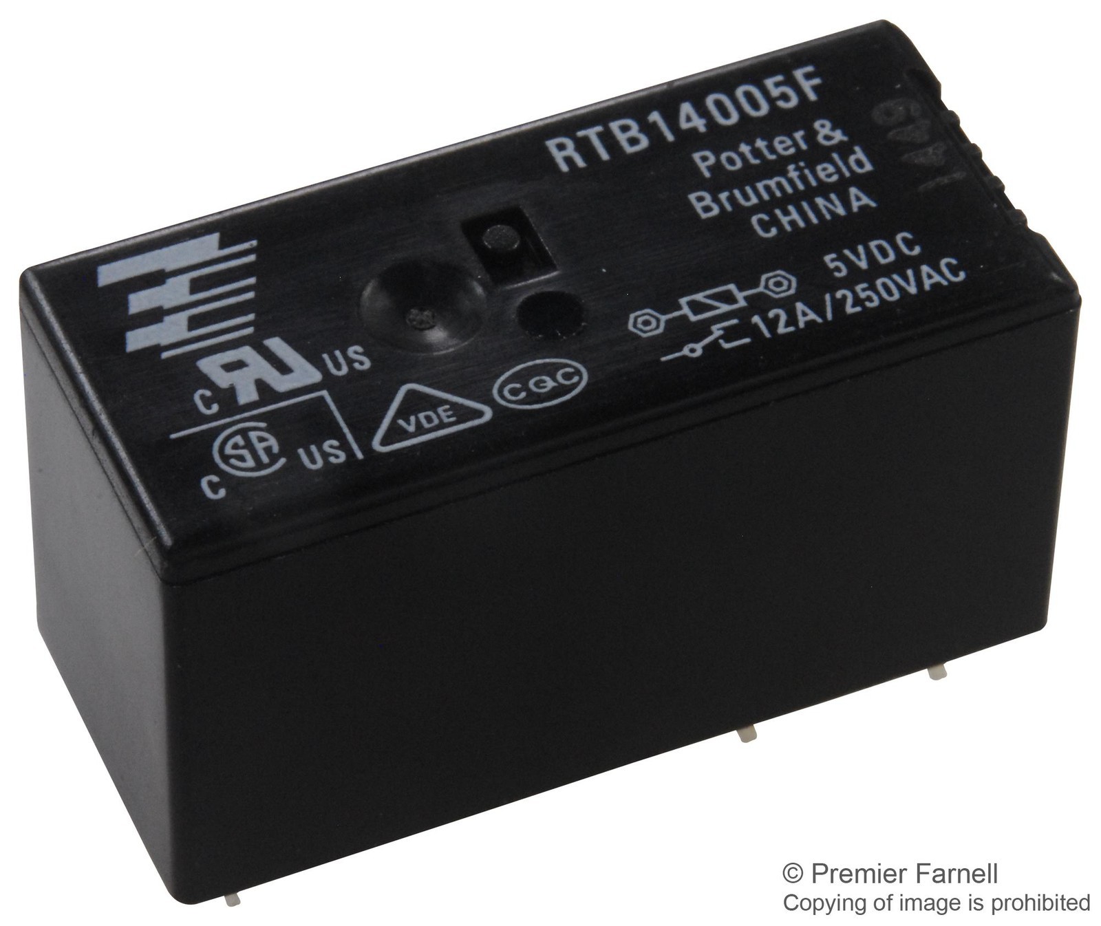 Potter & Brumfield Relays / Te Connectivity Rtb14005F Relay, Spdt, 250Vac, 30Vdc, 12A