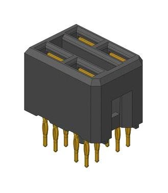 Amphenol Communications Solutions 10028916-5544P00Lf Backplane Connector, Rcpt, 4Pos, 2Row, 6mm
