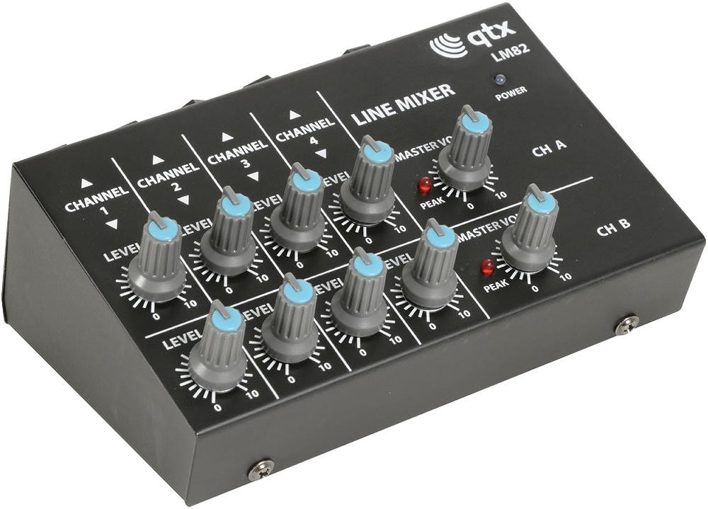 Qtx Lm82 4 Stereo Channel Line Mixer