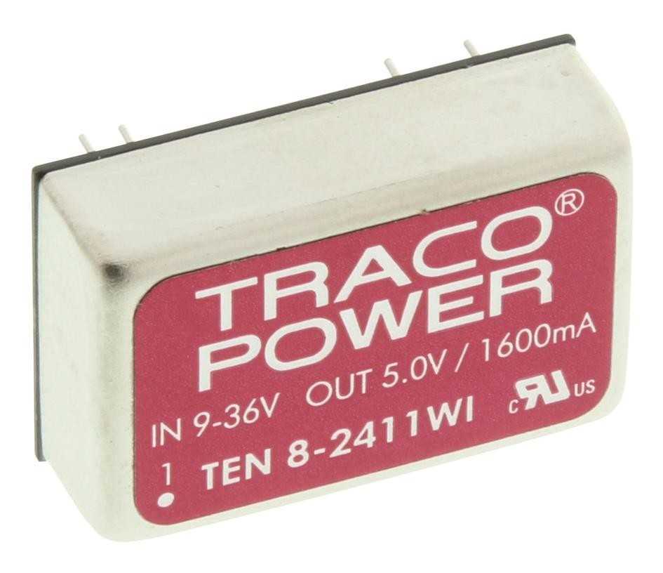 TRACO Power Ten 8-2411Wi Converter, Dc-Dc, 5V, 8W