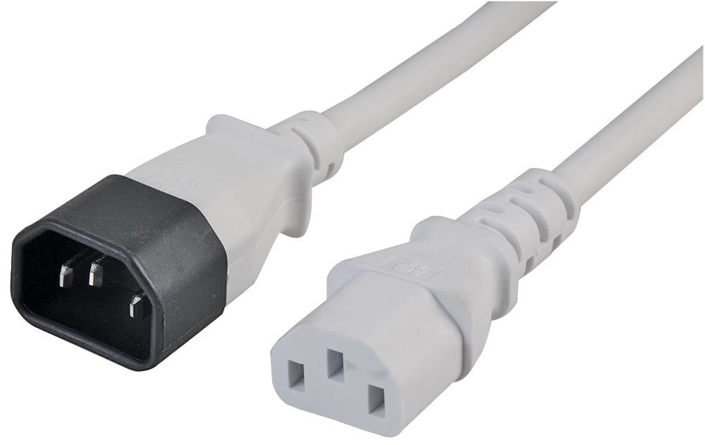 Pro Elec Pe01109 Power Cord, Iec C14-C13, 500M, Wht