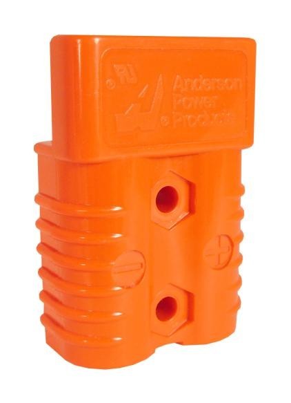 Anderson Power Products 942 Connector Housing, Plug, 2Pos, Orange