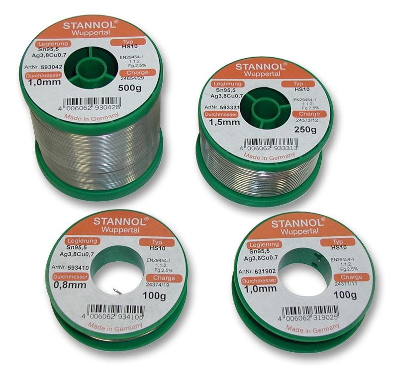 Stannol 593331 Solder Wire, Lead Free, 1.5mm, 250G