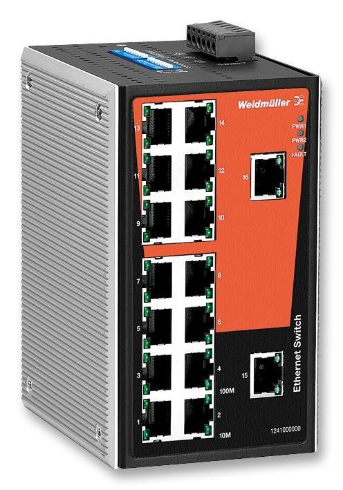 Weidmuller 1241000000 Ethernet Switch 16Xrj45 Copper Ports