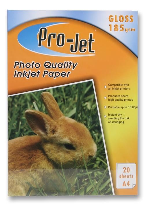 Projet Projet G18520 Paper, Photo, A4, Gloss, 185G, X20, Pk20