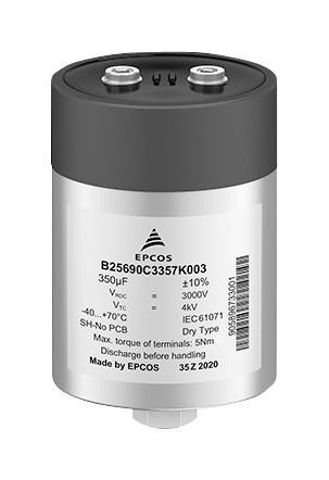 EPCOS B25690C2807K003 Film Capacitor, 800Uf, 2Kvdc, Can
