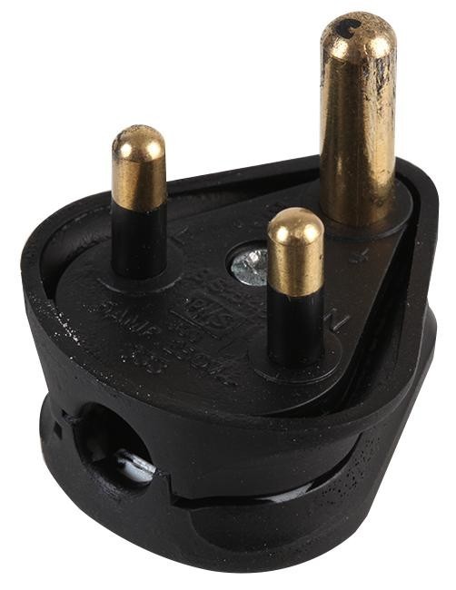 Pro Elec 5A Plug Black Mains Plug, Power Plug, 250V, 5A, Blk