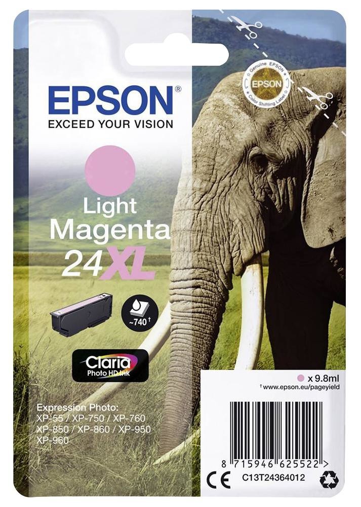 Epson C13T24364012 Ink Cart, T2436, Light Magenta Xl, Epson
