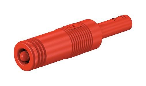 Staubli 24.116-22 Adaptor, 4mm Plug-4mm Skt, Red