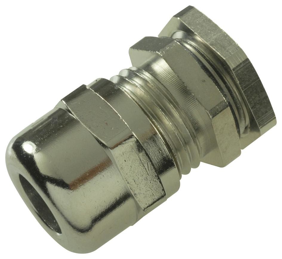 Jacob 50.009-F Cable Gland, Brass, 8mm, Pg9, Silver