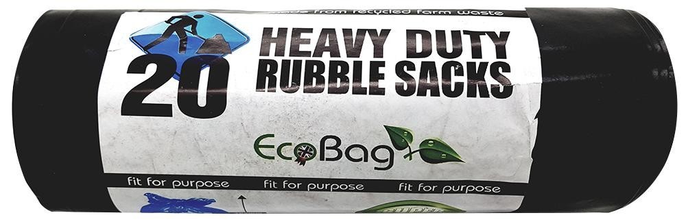Ecobag 234 20 H/d Industrial Rubble Sacks Black-30L