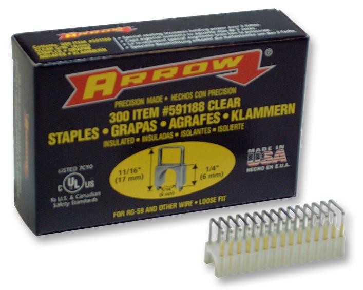 Arrow Fastener T5911 Cable Staples For T-59 300Pk