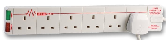 Masterplug Srg62-Mp Power Outlet Strip, 6 Outlet, 2M, 240Vac