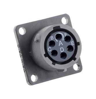 Souriau Utsx010D6S Circular Connector, Rcpt, 6Pos, Pcb