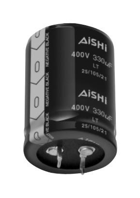 Aishi Elt2Gm271Q30Kt Capacitor, 270Uf, 400V, Alu Elec, Snap-In