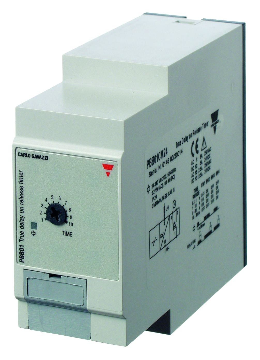 Carlo Gavazzi Pbb01Cm24 Analogue Timer, Dpdt, On-Delay-Release