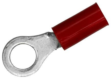 Amp Connectors / Te Connectivity 2-36152-1 Terminal, Ring Tongue, #6, Crimp, Red