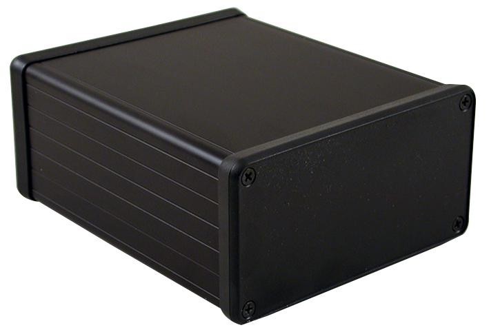 Hammond 1455N1202Bk Box, Black, Plastic End Plate