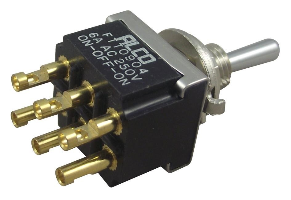 Alcoswitch / Te Connectivity 4-6437630-6 Toggle Switch, Dpdt, 6A, 250Vac, Panel