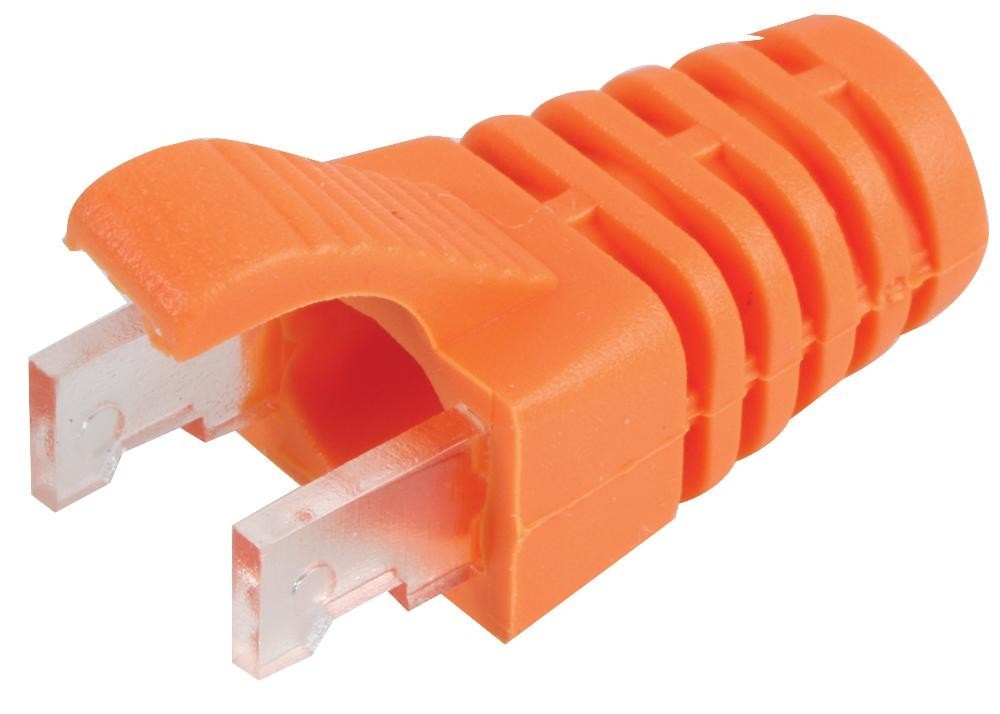 Speedy Rj45 Ps6Or#100 Strain Relief Boot, Pvc, Rj45 Connector