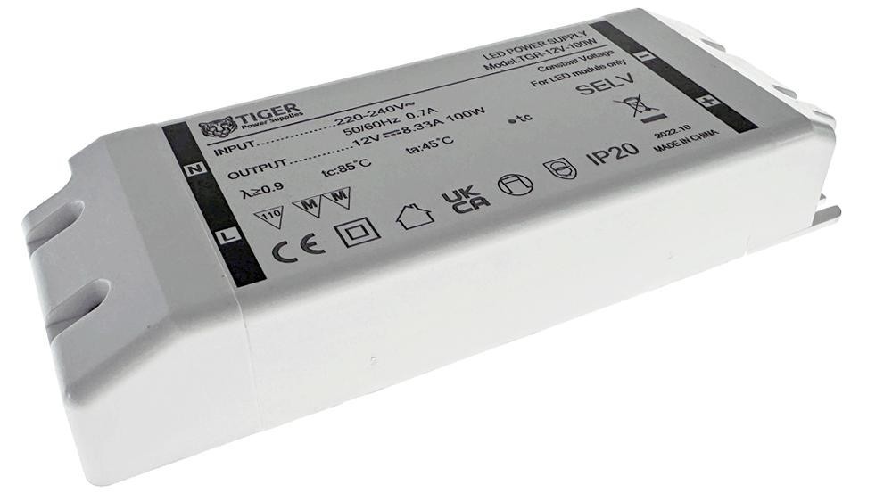 Tiger Power Supplies Tgr-12V-100W Led Driver, Constant Voltage, 100W